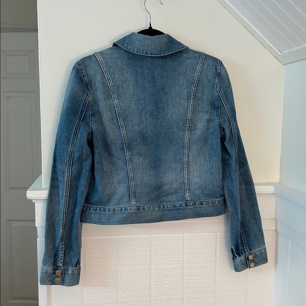 White House Black Market Blue Jean Jacket size Women’s 6 - Picture 6 of 8